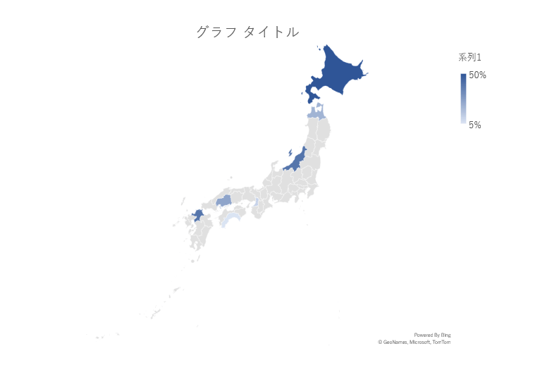 パワーポイントで日本地図の塗り分けマップを作る方法
