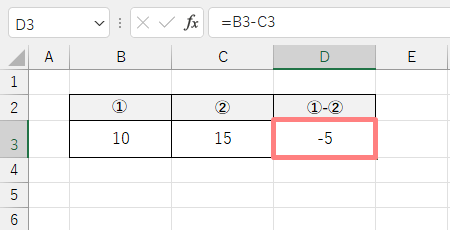 エクセルで引き算の結果を絶対値で表示する方法